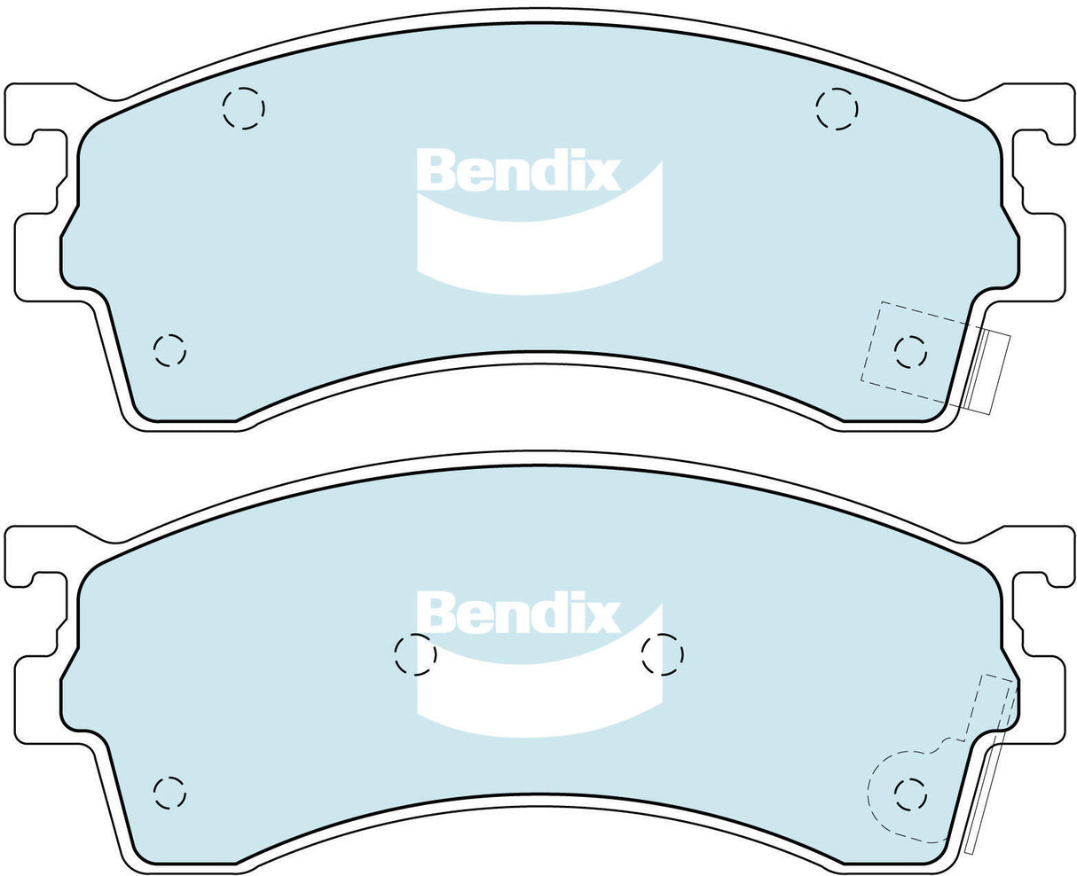 Brake Disc Pad Set Front Bendix DB1255 GCT For EUNOS FORD Telstar MAZDA 626