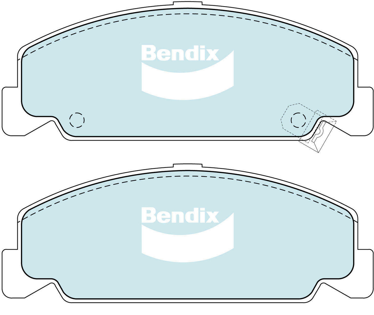 Brake Disc Pad Set Front Bendix DB1259 GCT For HONDA Civic EE EG EH EJ EK