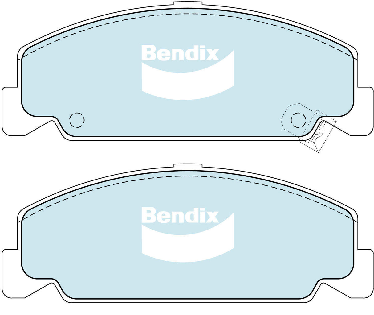 Brake Disc Pad Set Front Bendix DB1259 GCT For HONDA Civic EE EG EH EJ EK