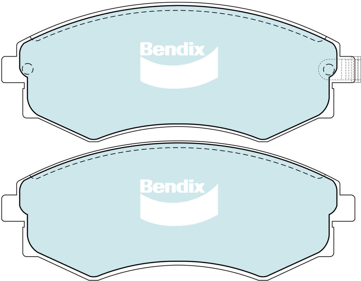 Brake Disc Pad Set Bendix DB1263 GCT