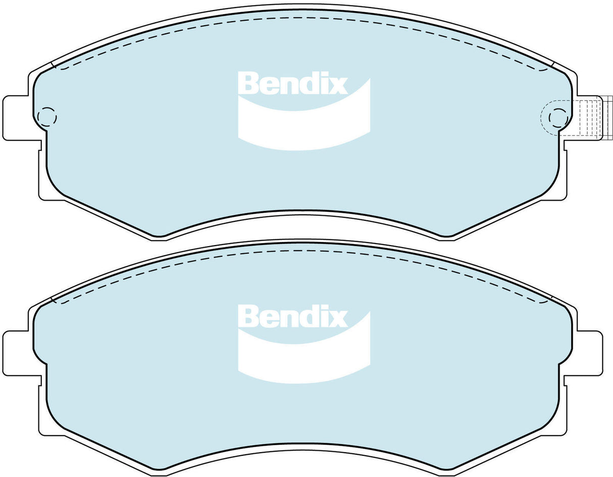 Brake Disc Pad Set Bendix DB1263 GCT