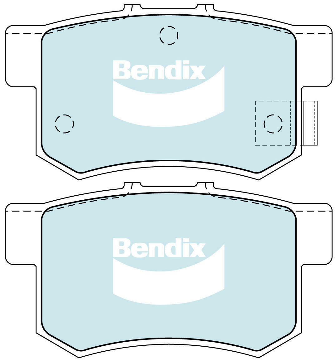 Brake Pads General CT Bendix DB1265GCT for Honda Accord CM Sedan (CM6) 3.0LTP J30A4