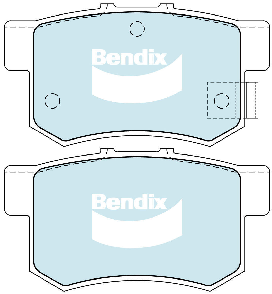 Brake Disc Pad Set Rear Bendix DB1265 GCT For HONDA Accord CR-Z Insight S2000