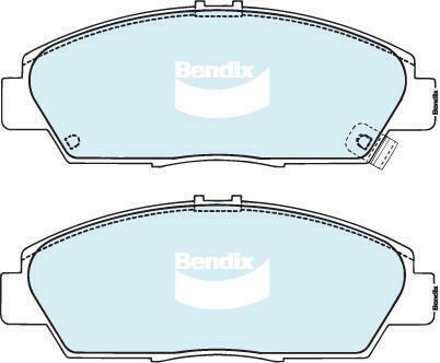 Brake Disc Pad Set Front Bendix DB1268 GCT For HONDA Accord CK Prellude BA BB