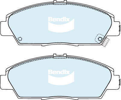 Brake Disc Pad Set Front Bendix DB1268 GCT For HONDA Accord CK Prellude BA BB
