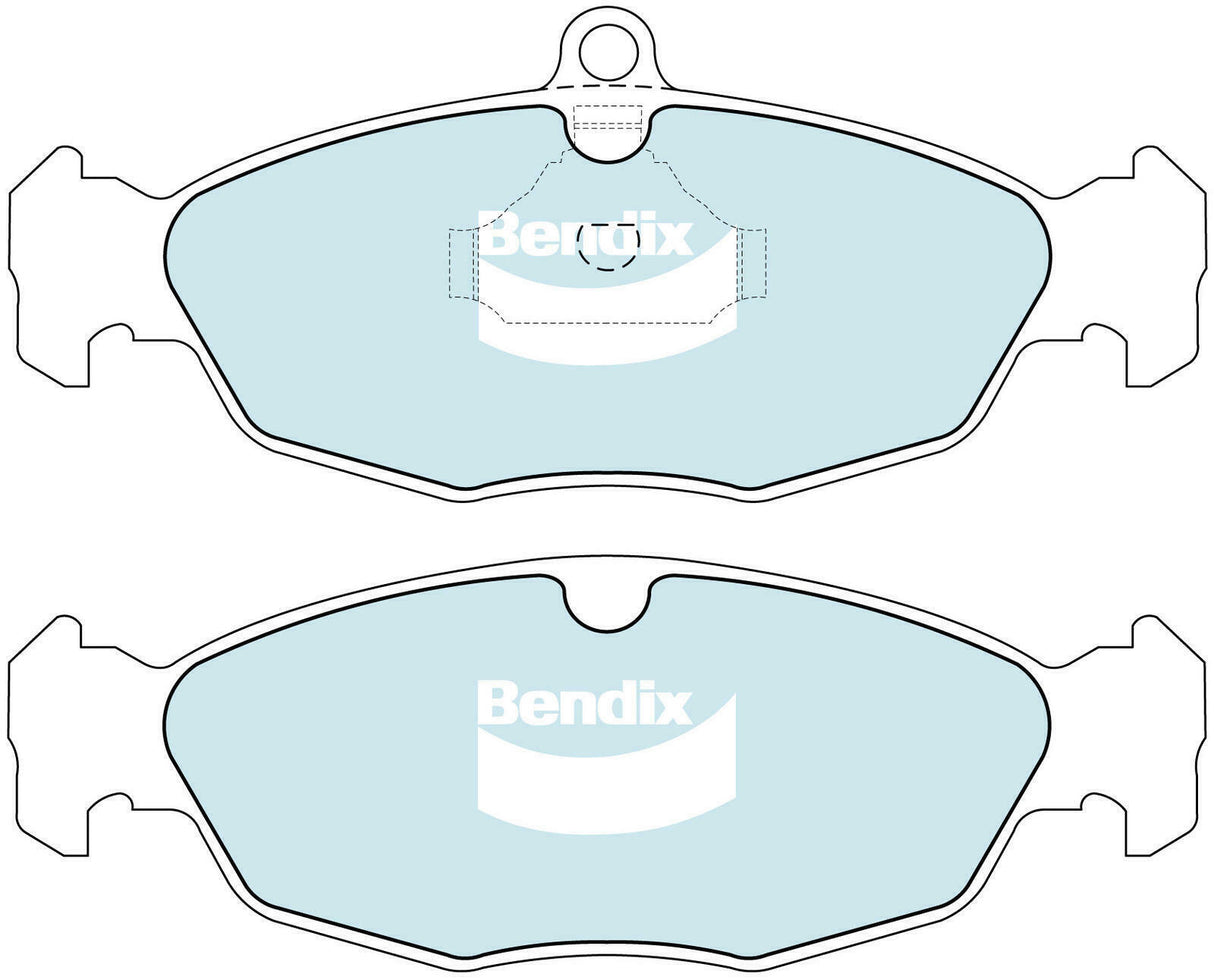 Brake Disc Pad Set Front Bendix DB1275 GCT For MAZDA Bongo E-Series MPV