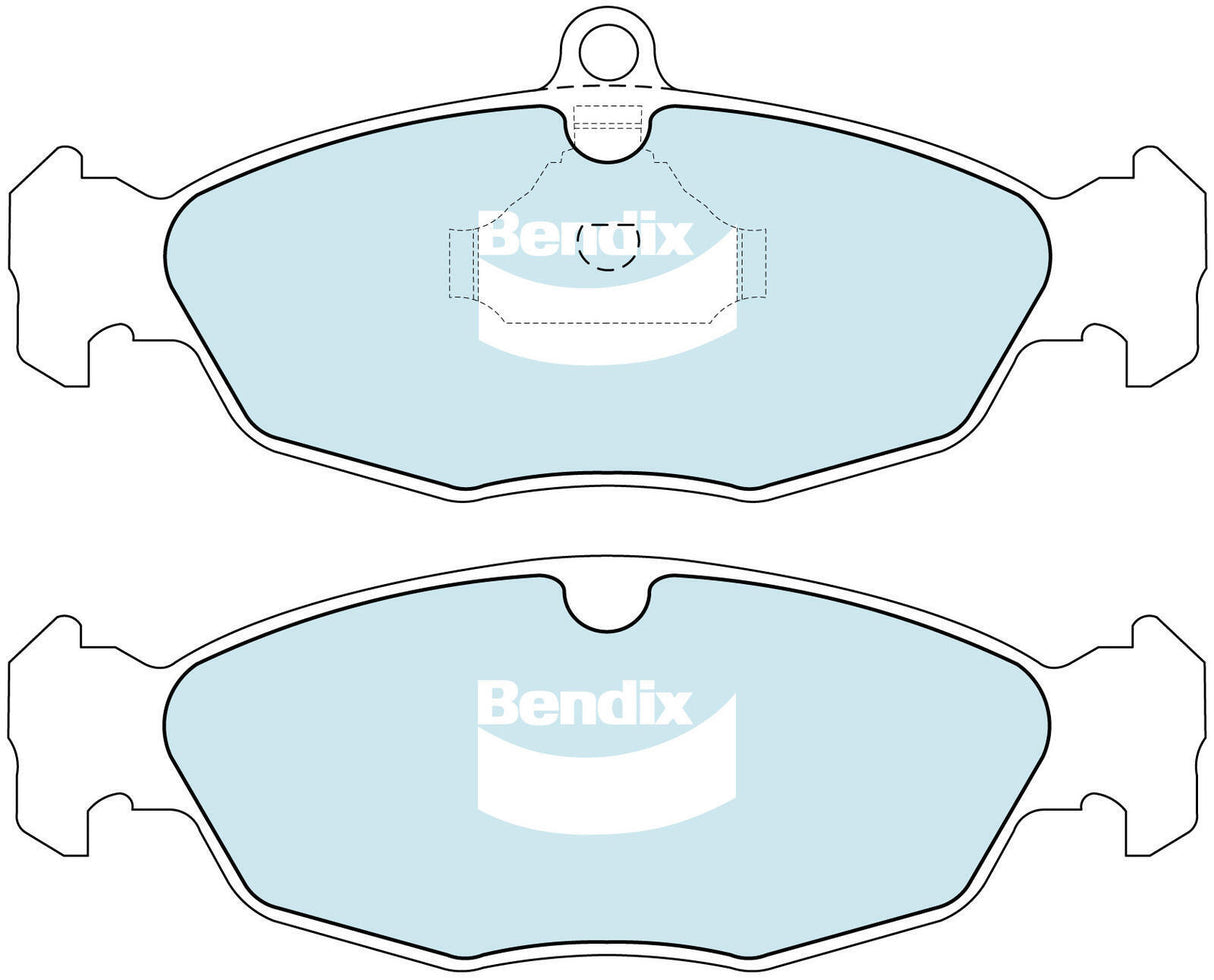 Brake Disc Pad Set Front Bendix DB1275 GCT For MAZDA Bongo E-Series MPV