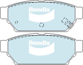 Brake Disc Pad Set Rear Bendix DB1278 GCT For MITSUBISHI COLT FTO LANCER M21 PERSONA SATRIA WIRA
