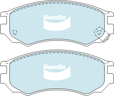 Brake Disc Pad Set Front Bendix DB1281 GCT For NISSAN NX/NXR Pulsar