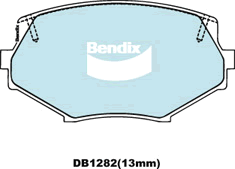 Brake Disc Pad Set Front Bendix DB1282 GCT For MAZDA MX-5 01/93- 04/98