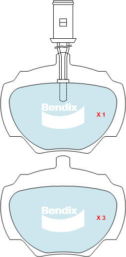 Brake Disc Pad Set Rear Bendix DB1285 4WD For LAND ROVER Discovery