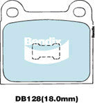 Brake Disc Pad Set Bendix DB128 GCT
