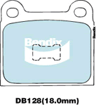 Brake Disc Pad Set Bendix DB128 GCT