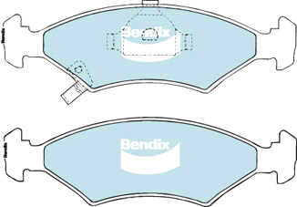 Brake Disc Pad Set Bendix DB1335 GCT For KIA Mentor Spectra MAZDA 121 Metro