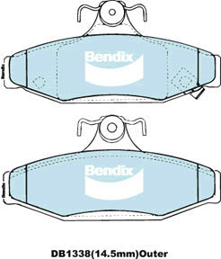 Brake Disc Pad Set Rear Bendix DB1338 4WD For DAEWOO Korando SSANGYONG Musso