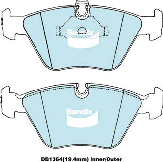 Brake Disc Pad Set Bendix DB1364 GCT For BMW 3 E46 330 M3