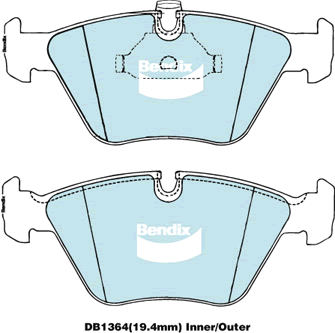 Brake Disc Pad Set Bendix DB1364 GCT For BMW 3 E46 330 M3