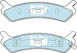 Brake Disc Pad Set Rear Bendix DB1369 GCT For HYUNDAI SONATA Y-2 Y-3