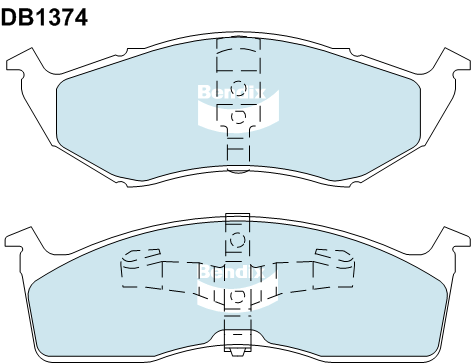 Brake Pads H/Duty Bendix DB1374HD for Chrysler Neon Sedan 2.0LTP 420H ECB