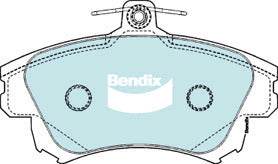 Brake Disc Pad Set Rear Bendix DB1381 GCT For MITSUBISHI COLT PROTON IPIAN VOLVO S40 V40