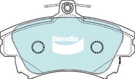 Brake Disc Pad Set Rear Bendix DB1381 GCT For MITSUBISHI COLT PROTON IPIAN VOLVO S40 V40