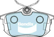 Brake Disc Pad Set Rear Bendix DB1382 GCT For MITSUBISHI PROTON SMART VOLVO