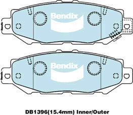 Brake Disc Pad Set Rear Bendix DB1396 GCT For Lexus Toyota GS Aristo Chaser Corona Cresta Crown Granvia