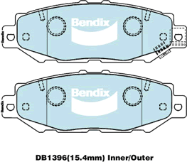 Brake Disc Pad Set Rear Bendix DB1396 GCT For Lexus Toyota GS Aristo Chaser Corona Cresta Crown Granvia
