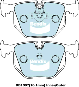 Brake Pads 4WD/SUV Bendix DB13974WD for BMW X5 E53 SAVi 3.0LTP M54B30