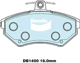 Brake Disc Pad Set Bendix DB1400 GCT For AUDI VW GOLD PASSAT POLO VENTO