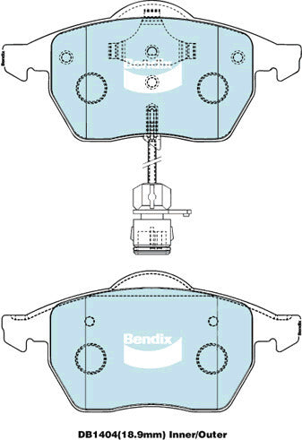 Brake Disc Pad Set Bendix DB1404 GCT For AUDI VW PASSAT TT A8/A6/A4