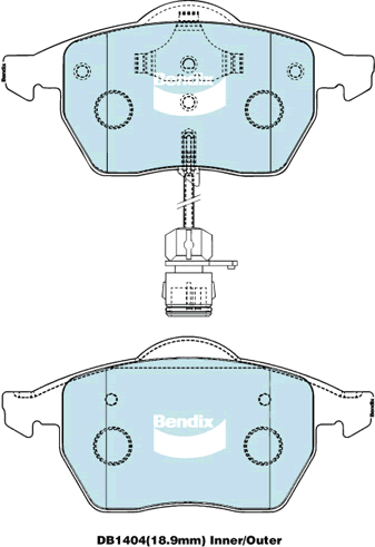 Brake Disc Pad Set Bendix DB1404 GCT For AUDI VW PASSAT TT A8/A6/A4
