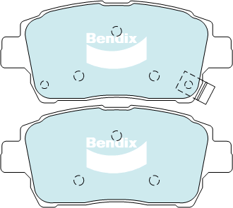 Brake Disc Pad Set Front Bendix DB1422 GCT For Toyota Corolla Echo MR Prius Yaris
