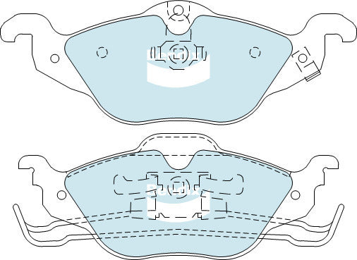 Brake Disc Pad Set Front Bendix DB1424 GCT For HOLDEN ASTRA TS 1.8i