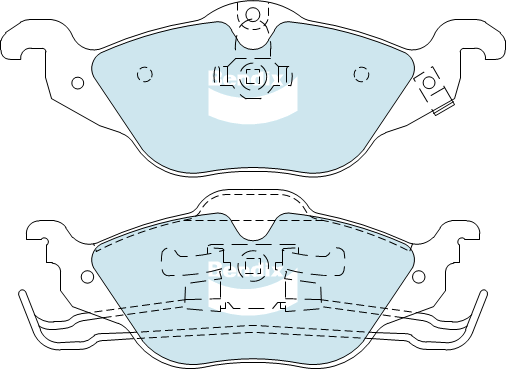 Brake Disc Pad Set Front Bendix DB1424 GCT For HOLDEN ASTRA TS 1.8i
