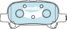 Brake Disc Pad Set Bendix DB1433 GCT For Toyota Avalon Camry