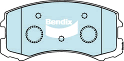 Brake Disc Pad Set Front Bendix DB1455 GCT For MITSUBISHI COLT LANCER