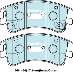 Brake Disc Pad Set Front Bendix DB1484 GCT For MAZDA 6 GY