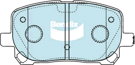 Brake Disc Pad Set Front Bendix DB1487 GCT For Toyota Avensis Verso NOAH VOXY