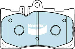 Brake Disc Pad Set Bendix DB1496 GCT For Lexus LS UCF30