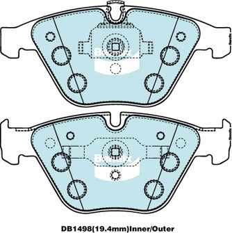 Brake Disc Pad Set Bendix DB1498 GCT For BMW 1/3/5/E60/6/7