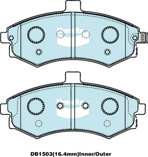 Brake Pads General CT Bendix DB1503GCT for Hyundai Elantra XD Sedan 2.0LTP G4GC