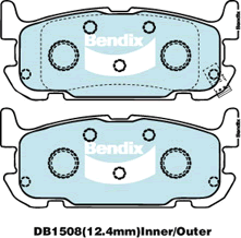 Brake Disc Pad Set Bendix DB1508 GCT For MAZDA MX-5 NB 1.8