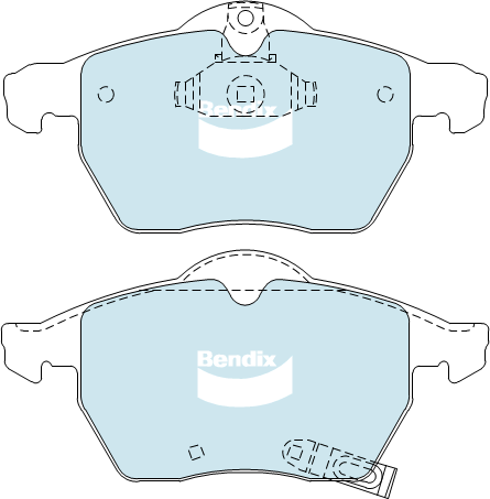 Brake Disc Pad Set Front Bendix DB1510 GCT For HOLDEN ASTRA TS 1.8