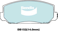 Brake Disc Pad Set Bendix DB152 GCT For HONDA ACCORD 1.6L CIVIC