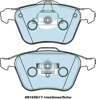 Brake Disc Pad Set Bendix DB1658 4WD For FORD FOCUS VOLVO S40 V40 V50 XC90