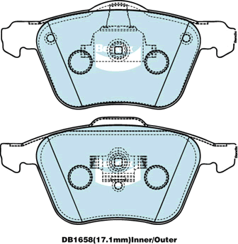 Brake Disc Pad Set Bendix DB1658 4WD For FORD FOCUS VOLVO S40 V40 V50 XC90