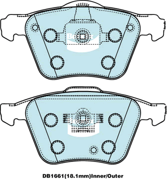 Brake Pads 4WD/SUV Bendix DB16614WD for Volvo XC90 275 SUV V8 4.4LTP B8444S