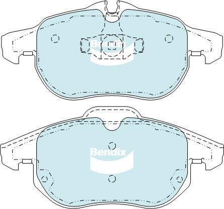 Brake Disc Pad Set Front Bendix DB1664 Ult For HOLDEN ASTRA VECTRA SAAB 9-3 YS3F