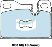 Brake Disc Pad Set Bendix DB166 GCT For PORSCHE 928 4.5L 4.7L 944 2.5L